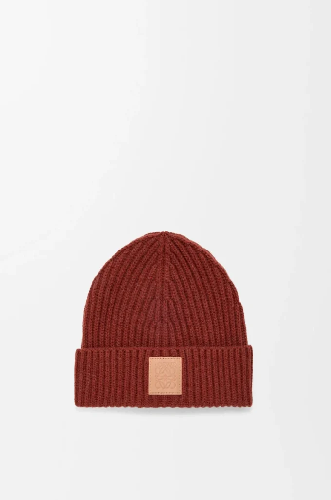 Beanie in cashmere Mahogany