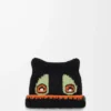 Beanie in wool, alpaca and mohair blend Black
