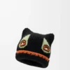 Beanie in wool, alpaca and mohair blend Black