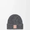 Beanie in wool and cashmere blend Grey/Blue Melange