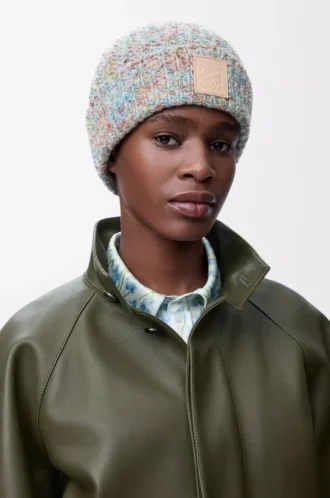 Beanie in wool and cashmere blend Multicolor