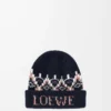 Beanie in wool blend Navy/Multicolor