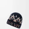 Beanie in wool blend Navy/Multicolor
