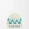 Beanie in wool blend White/Mint