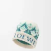 Beanie in wool blend White/Mint