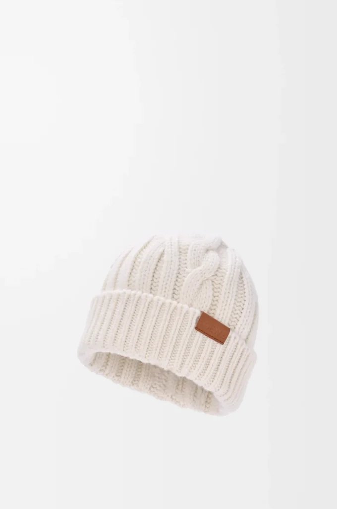 Beanie in wool Ecru Beanie in wool Ecru