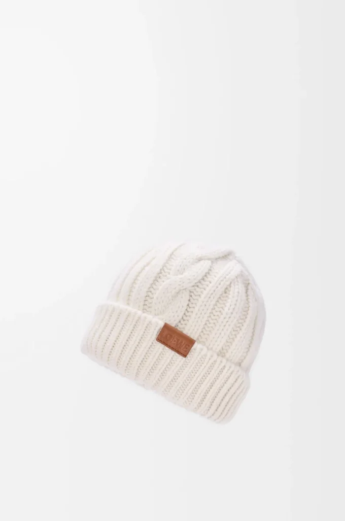 Beanie in wool Ecru Beanie in wool Ecru