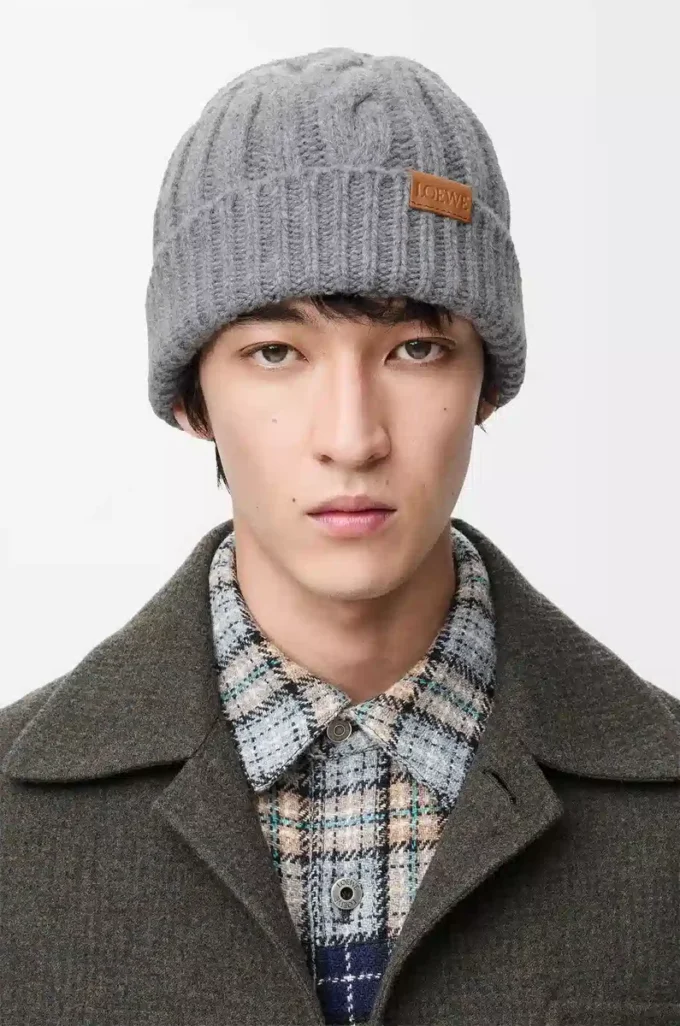 Beanie in wool Grey Melange