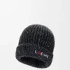 Beanie in wool, silk and alpaca blend Black Melange Beanie in wool, silk and alpaca blend Black Melange