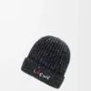 Beanie in wool, silk and alpaca blend Black Melange Beanie in wool, silk and alpaca blend Black Melange