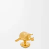 Beetle pin in brass Gold