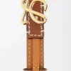 Belt in smooth calfskin Tan/Gold Belt in smooth calfskin Tan/Gold