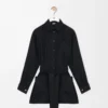 Belted blouse in silk Black Belted blouse in silk Black