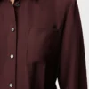 Belted blouse in silk Burgundy