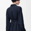 Belted blouse in silk Navy Blue Belted blouse in silk Navy Blue