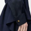Belted blouse in silk Navy Blue Belted blouse in silk Navy Blue