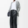 Belted cardigan in wool Grey/Multicolor Belted cardigan in wool Grey/Multicolor