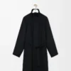 Belted coat in wool and cashmere Black Belted coat in wool and cashmere Black