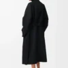 Belted coat in wool and cashmere Black Belted coat in wool and cashmere Black