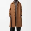 Belted coat in wool Camel/Brown Belted coat in wool Camel/Brown