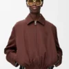 Belted jacket in cotton and silk Coffee Belted jacket in cotton and silk Coffee