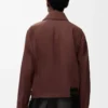 Belted jacket in cotton and silk Coffee Belted jacket in cotton and silk Coffee
