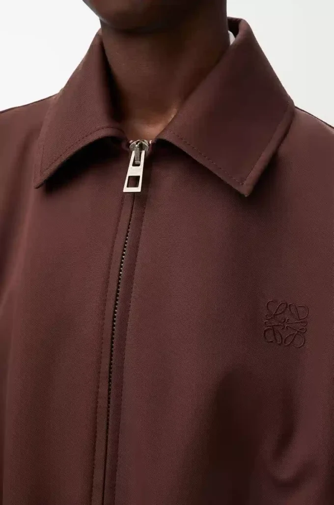 Belted jacket in cotton and silk Coffee Belted jacket in cotton and silk Coffee
