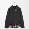 Belted jacket in cotton Anthracite