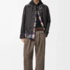 Belted jacket in cotton Anthracite