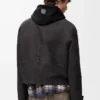 Belted jacket in cotton Anthracite
