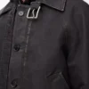 Belted jacket in cotton Anthracite