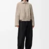 Belted jacket in suede goatskin Dark Beige Belted jacket in suede goatskin Dark Beige