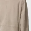 Belted jacket in suede goatskin Dark Beige Belted jacket in suede goatskin Dark Beige