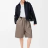 Belted jacket in wool and silk Navy Blue Belted jacket in wool and silk Navy Blue