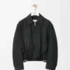 Belted jacket in wool Black Belted jacket in wool Black