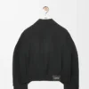 Belted jacket in wool Black Belted jacket in wool Black