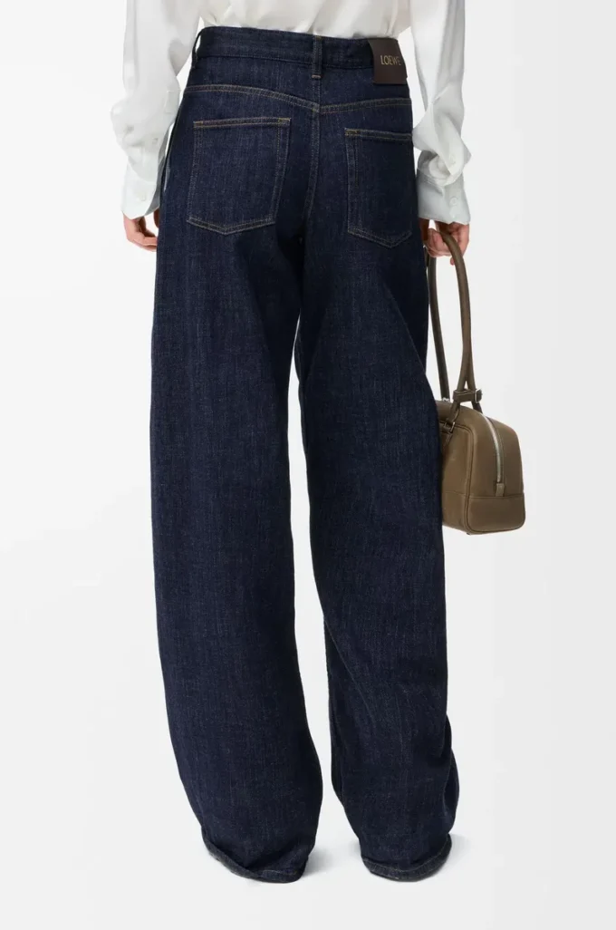 Belted jeans in denim Indigo Blue Belted jeans in denim Indigo Blue