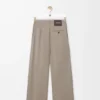 Belted trousers in wool Beige Melange Belted trousers in wool Beige Melange