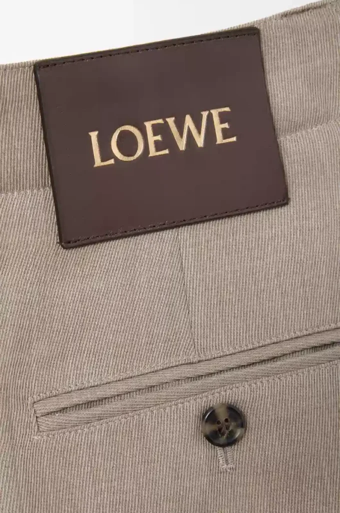 Belted trousers in wool Beige Melange Belted trousers in wool Beige Melange