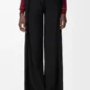 Belted trousers in wool Black