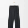 Belted trousers in wool Dark Grey Belted trousers in wool Dark Grey