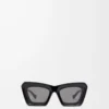 Beveled Cateye sunglasses Black