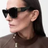 Beveled Cateye sunglasses Black