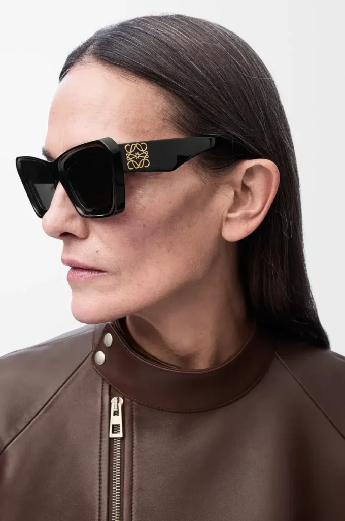 Beveled Cateye sunglasses Black