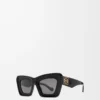 Beveled Cateye sunglasses Black