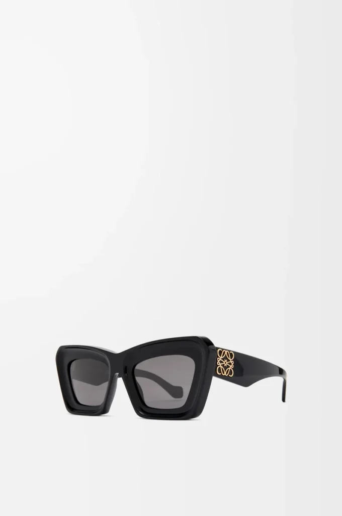 Beveled Cateye sunglasses Black