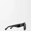 Beveled Cateye sunglasses Black