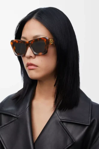 Beveled Cateye sunglasses Havana
