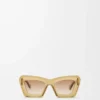 Beveled Cateye sunglasses Transparent Olive Beveled Cateye sunglasses Transparent Olive