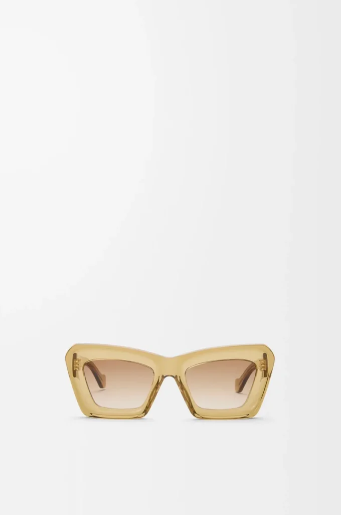 Beveled Cateye sunglasses Transparent Olive Beveled Cateye sunglasses Transparent Olive